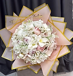 Pembe detaylı soft isteme Çiçeği