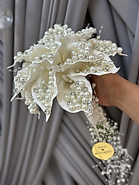 FULL İNCİLİ TAŞLI GELİN ÇİÇEĞİ