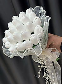 İNCİ TÜLLÜ SARARMAYAN LALE GELİN ÇİÇEĞİ