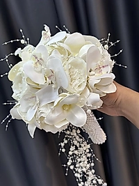 ORKİDE & MANOLYA İNCİLİ GELİN ÇİÇEĞİ