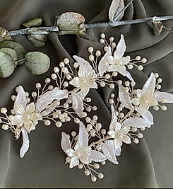 SEDEF ÇİÇEKLİ İNCİLİ TOKA