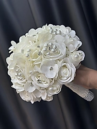 İnci ve Taş lüks Detaylı Gelin Çiçeği