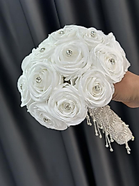 TAŞLI BEYAZ GÜL GELİN ÇİÇEĞİ