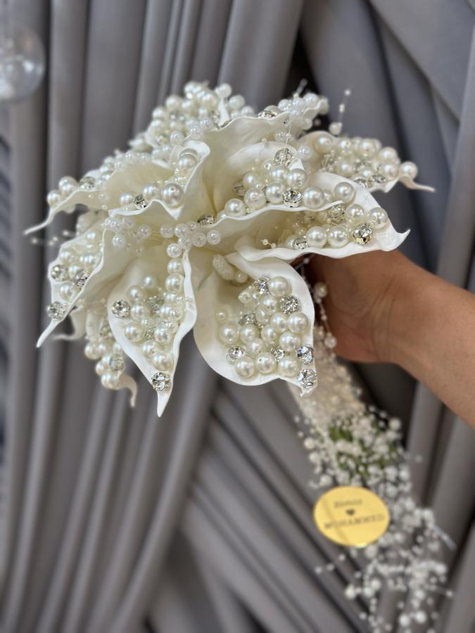 FULL İNCİLİ TAŞLI GELİN ÇİÇEĞİ