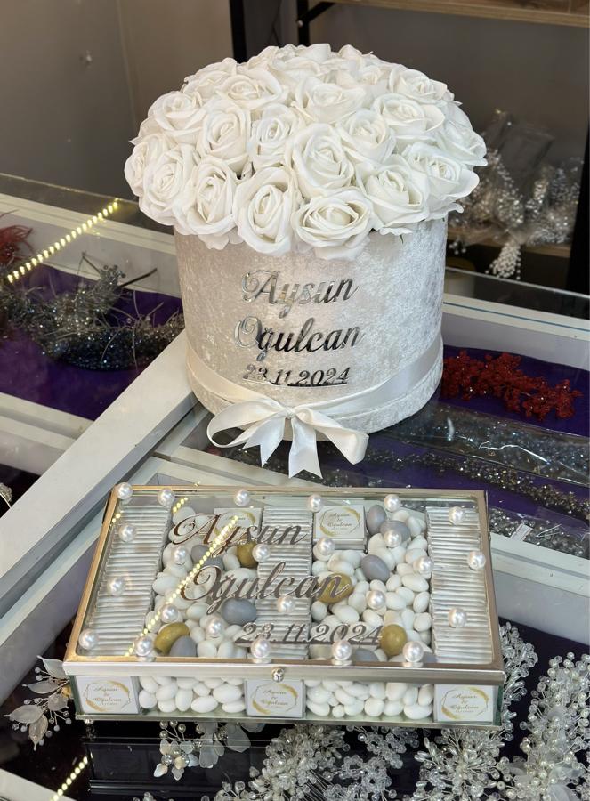 GÜMÜŞ SET İSTEME ÇİÇEĞİ & ÇİKOLATA