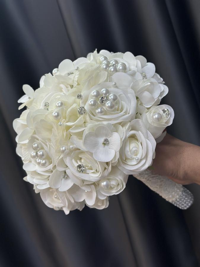 İnci ve Taş lüks Detaylı Gelin Çiçeği